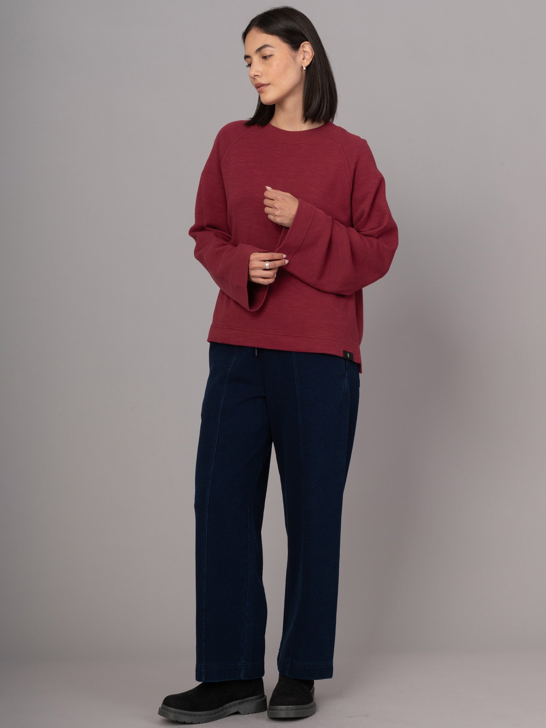 Yasai 1 - Waffle Cotton Raglan Wide Sleeve T-shirt