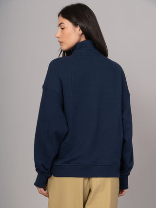 Sark - Hemp Organic Cotton Fleece Quarter Zip Sweatshirt - Forgotten Tribes