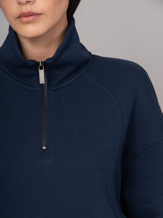 Sark - Hemp Organic Cotton Fleece Quarter Zip Sweatshirt - Forgotten Tribes