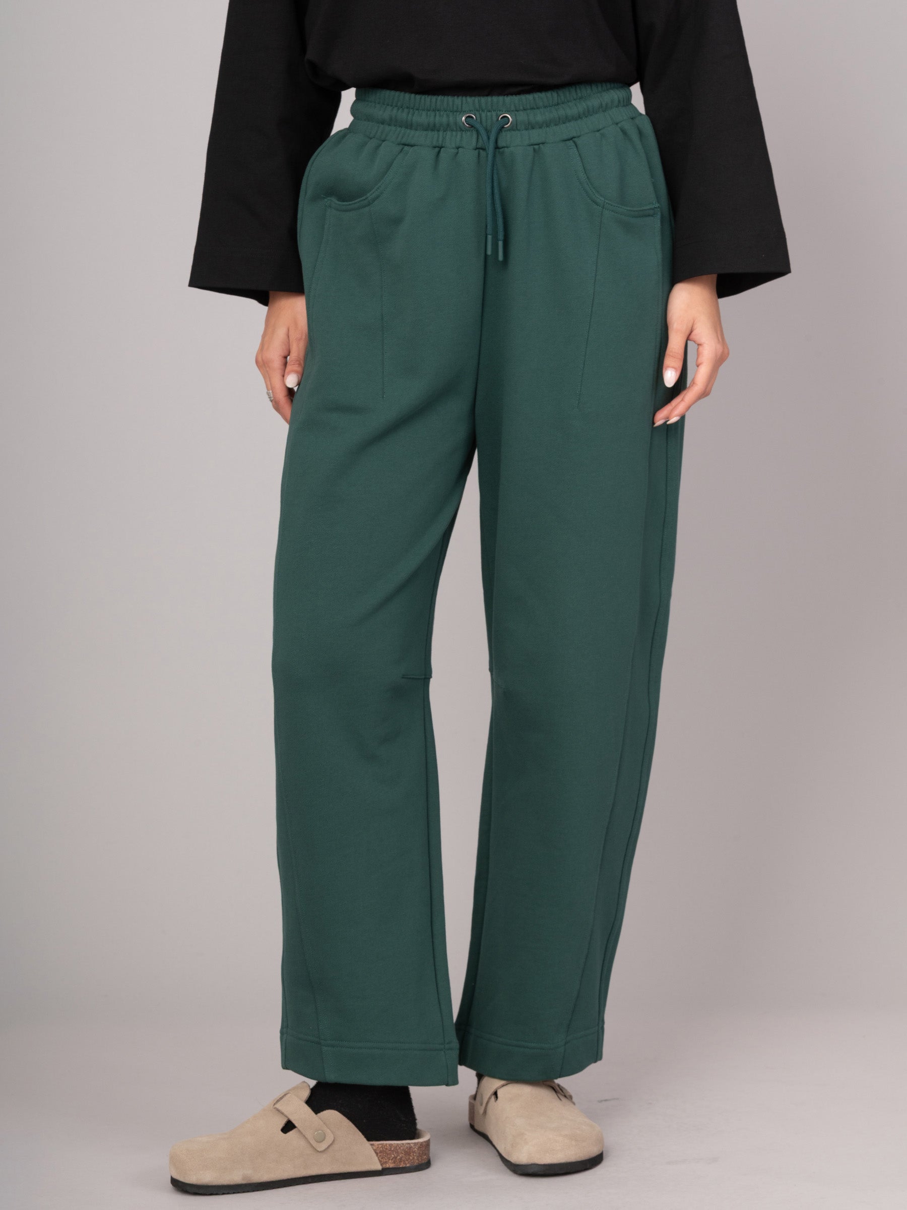 Paxi - Cotton Fleece Barrel Leg Trousers - Forgotten Tribes