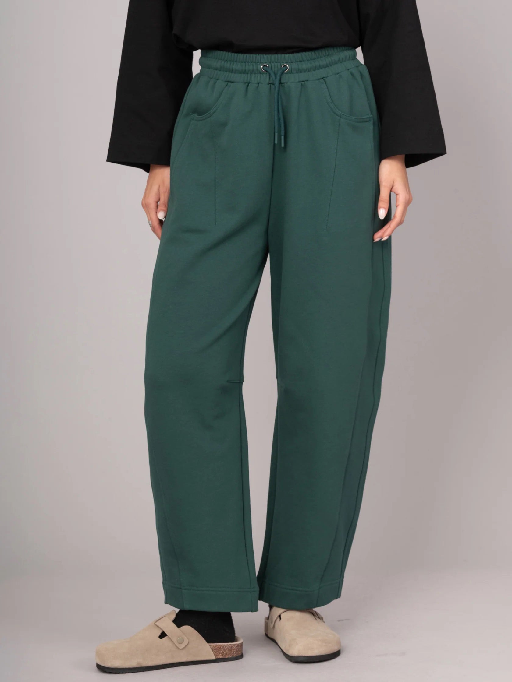 Paxi - Cotton Fleece Barrel Leg Trousers - Forgotten Tribes