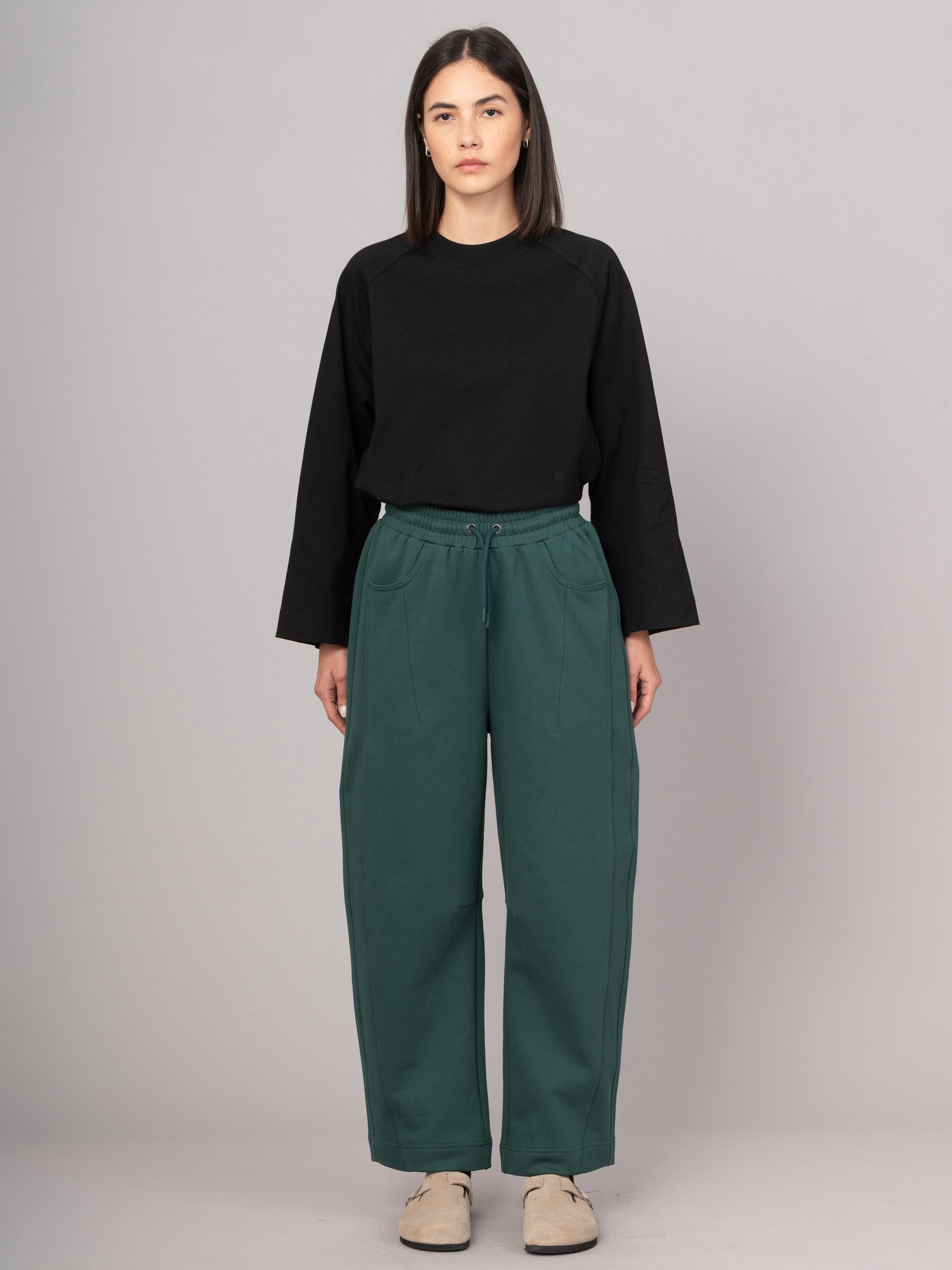Paxi - Cotton Fleece Barrel Leg Trousers - Forgotten Tribes