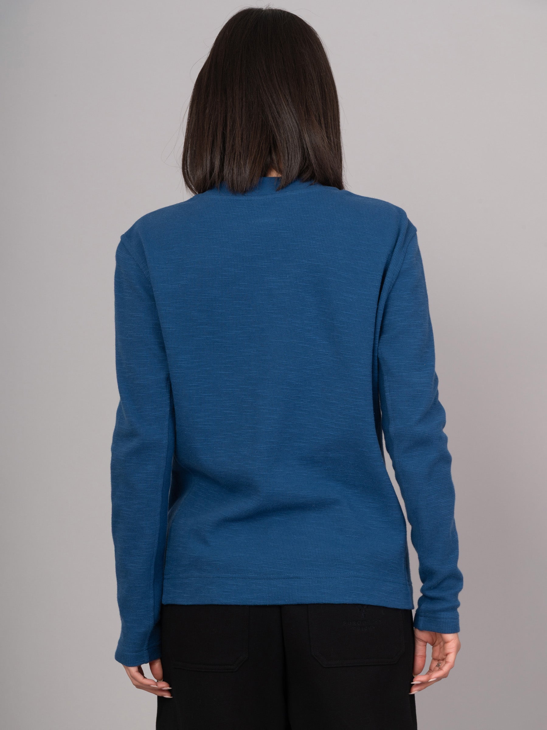 Gili 1 - Waffle Cotton Side Panel Long Sleeve T-shirt - Forgotten Tribes