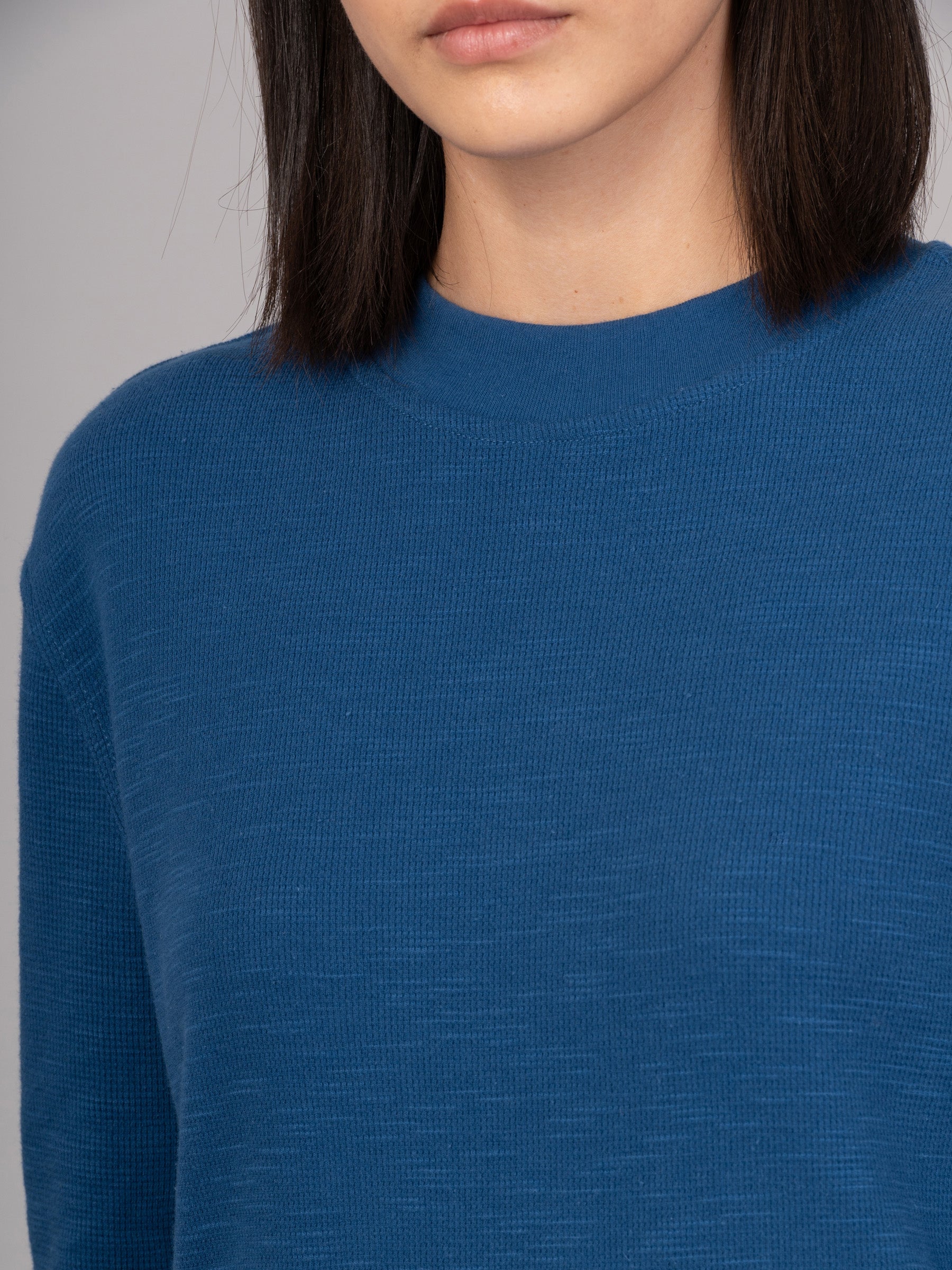 Gili 1 - Waffle Cotton Side Panel Long Sleeve T-shirt - Forgotten Tribes