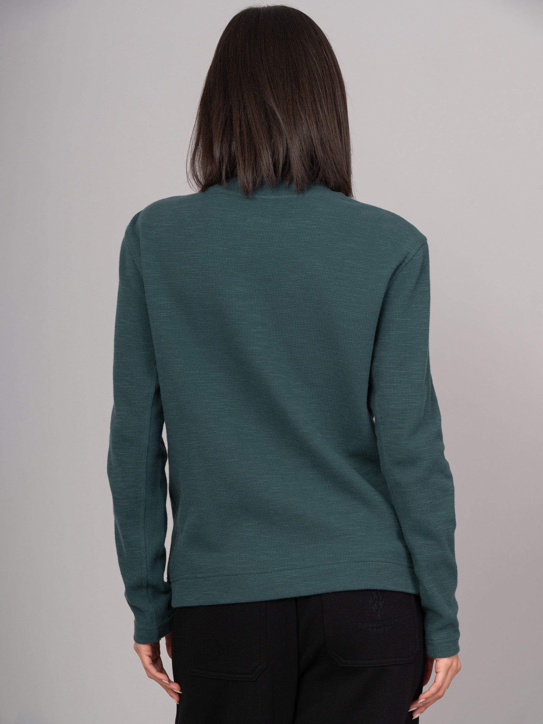 Gili 1 - Waffle Cotton Side Panel Long Sleeve T-shirt - Forgotten Tribes