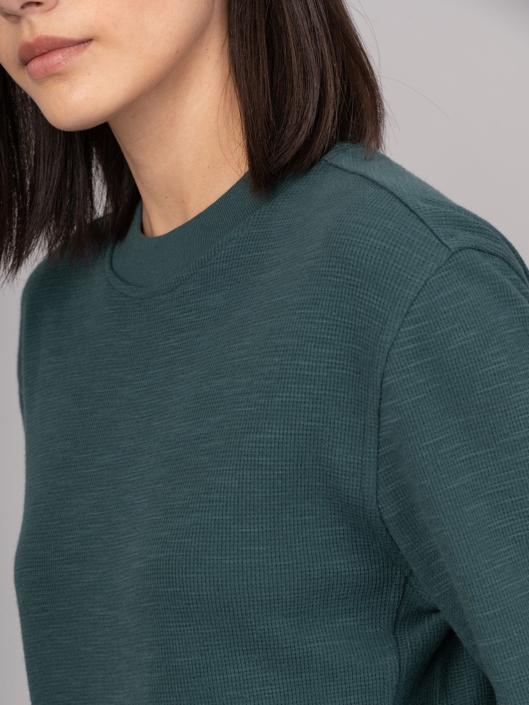 Gili 1 - Waffle Cotton Side Panel Long Sleeve T-shirt - Forgotten Tribes