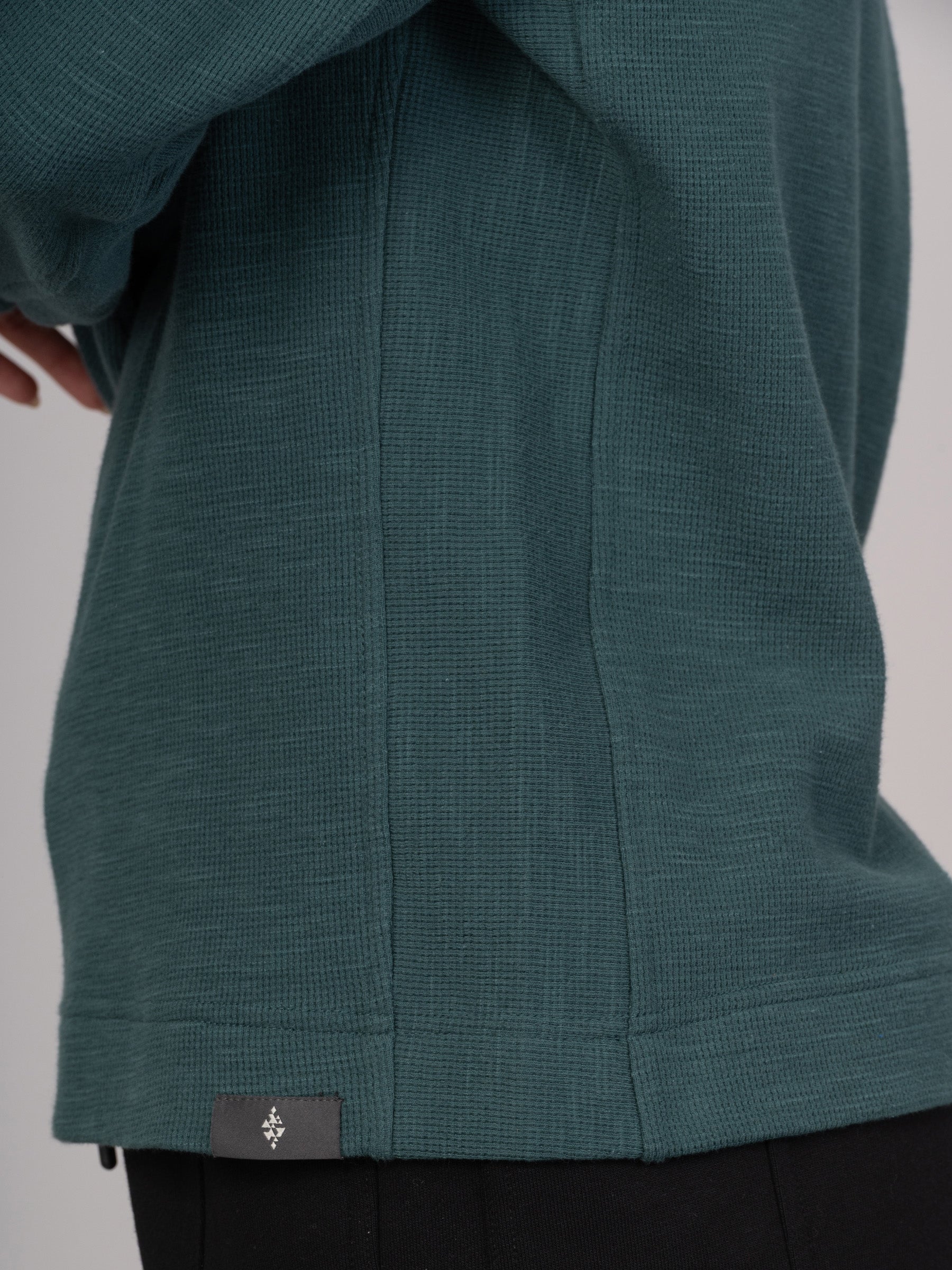 Gili 1 - Waffle Cotton Side Panel Long Sleeve T-shirt - Forgotten Tribes