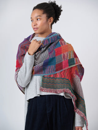 Wool Cotton Jacquard Scarf - Tartan - Forgotten Tribes