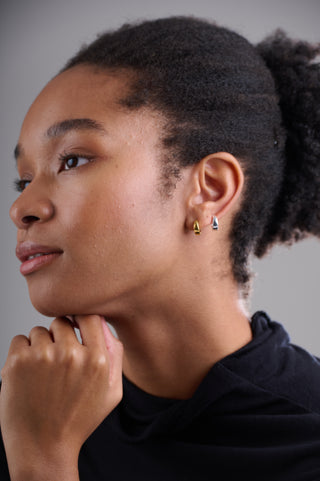 Sterling Silver Huggie Hoop Earrings - Forgotten Tribes