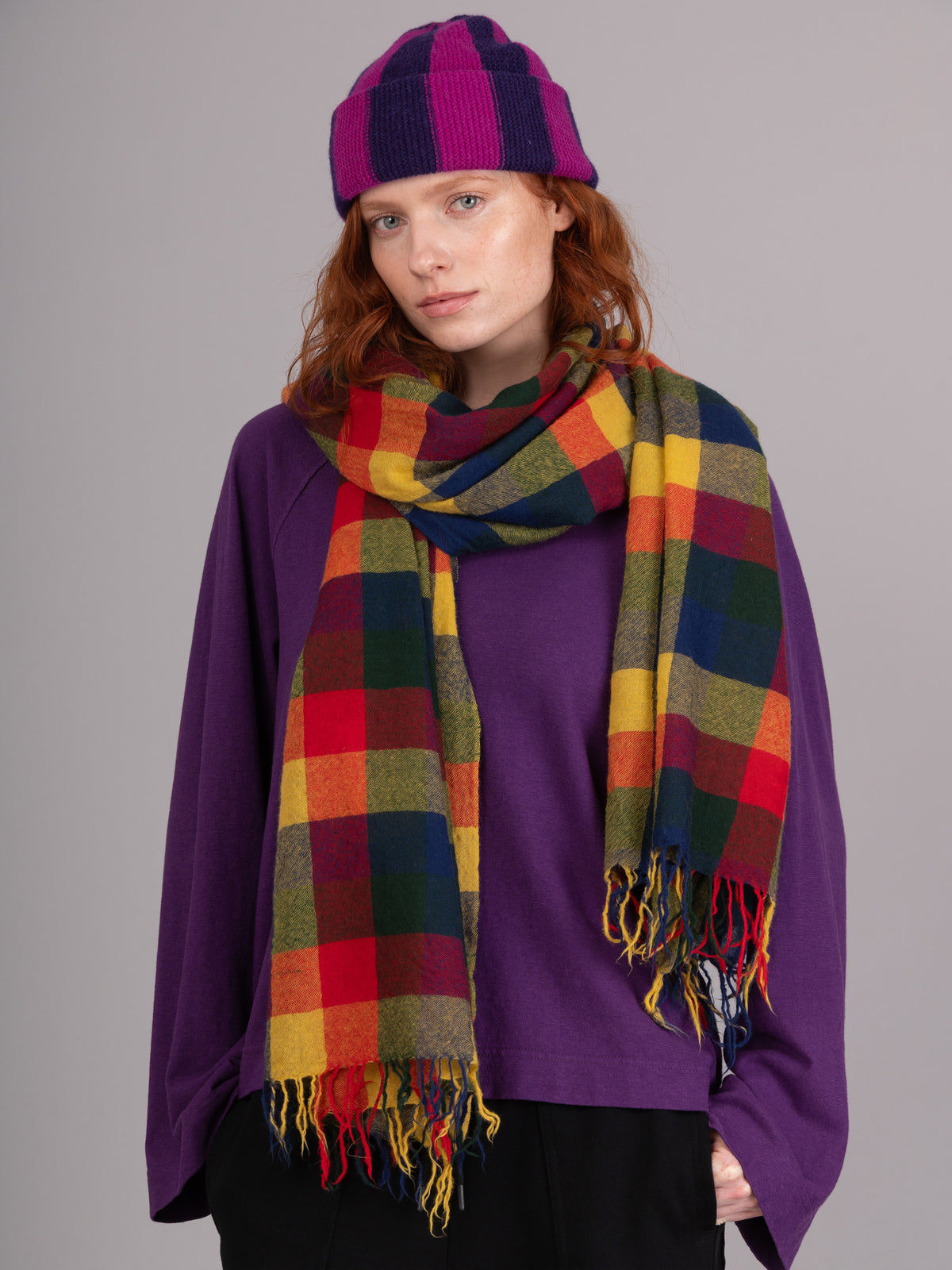 Boiled Wool Tartan Scarf - Forgotten Tribes