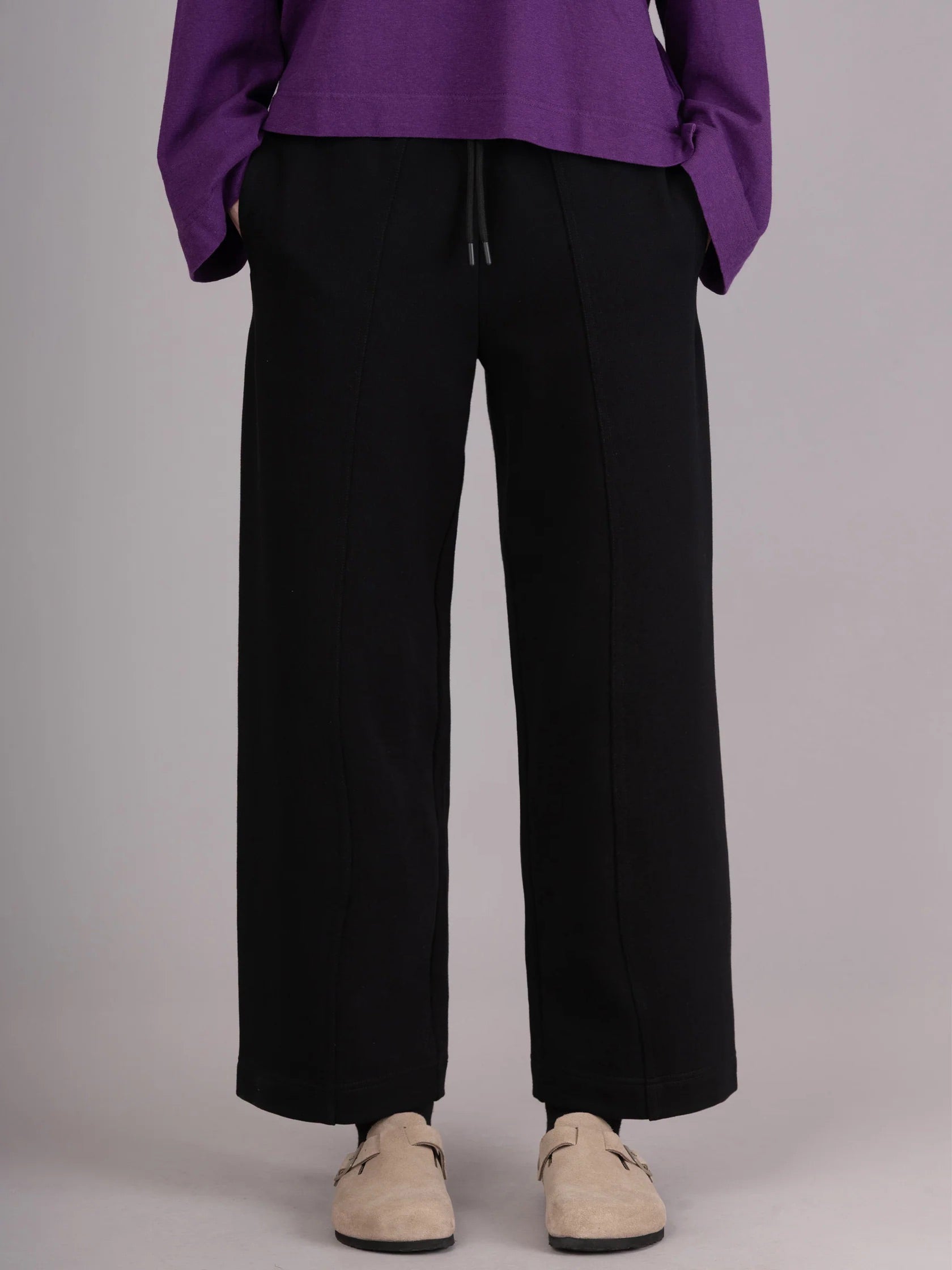 Sable - Cotton Fleece Straight Leg Trousers - Forgotten Tribes