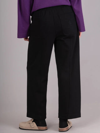 Sable - Cotton Fleece Straight Leg Trousers - Forgotten Tribes