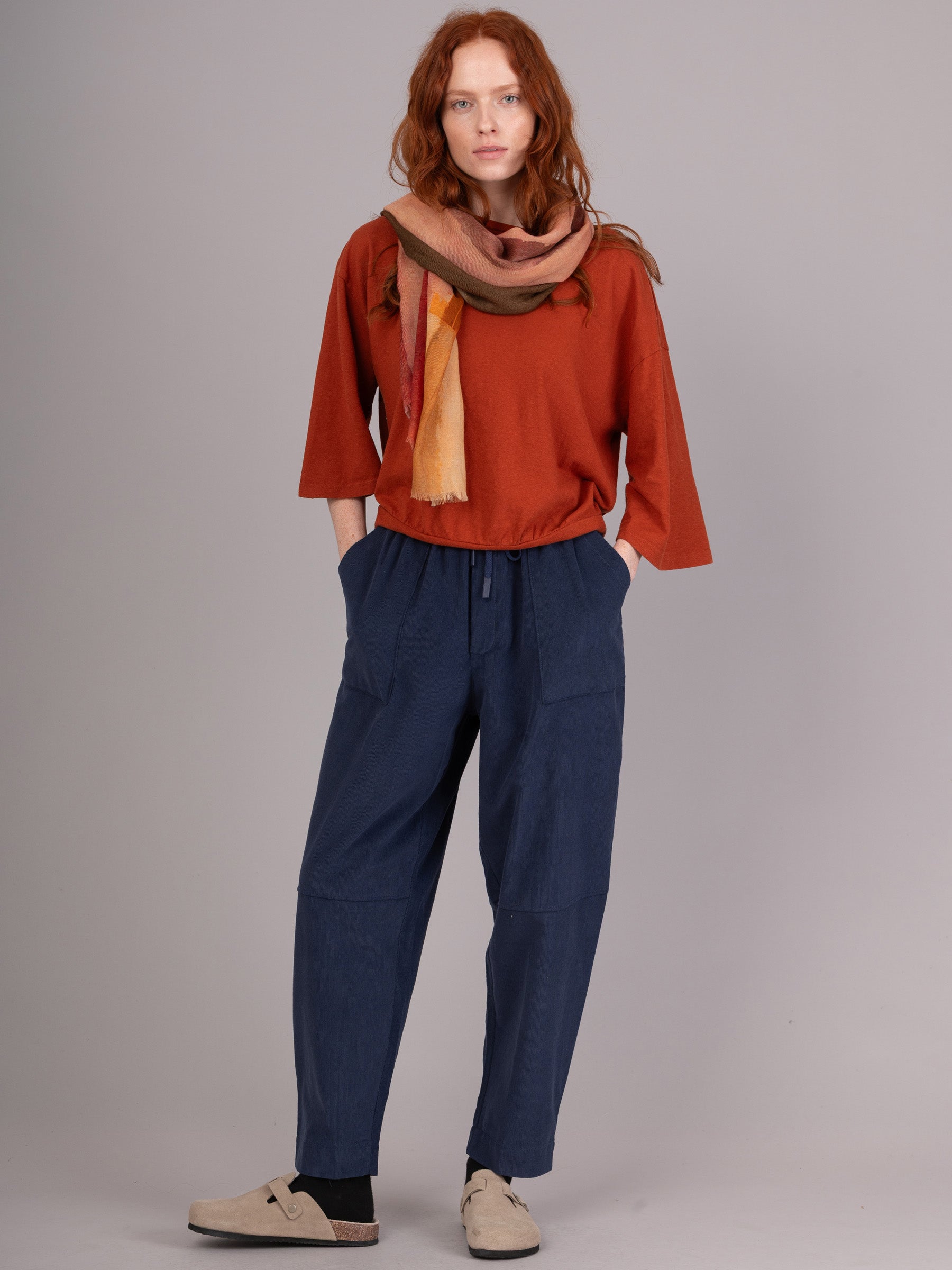 Sado -  Cotton Needlecord Tapered Trousers