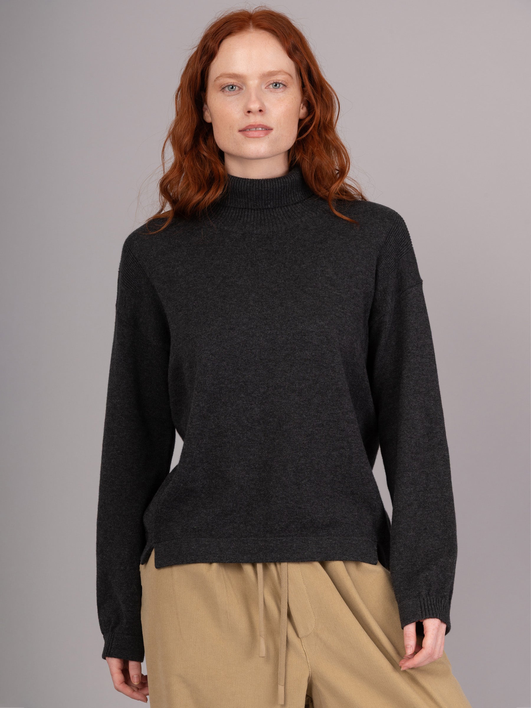 Kume - Cotton Cashmere Blend Turtle Neck Sweater - Forgotten Tribes