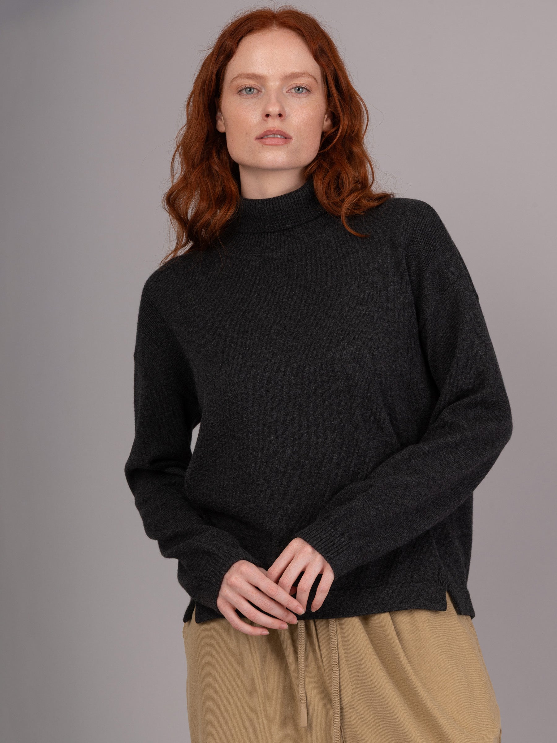 Kume - Cotton Cashmere Blend Turtle Neck Sweater - Forgotten Tribes