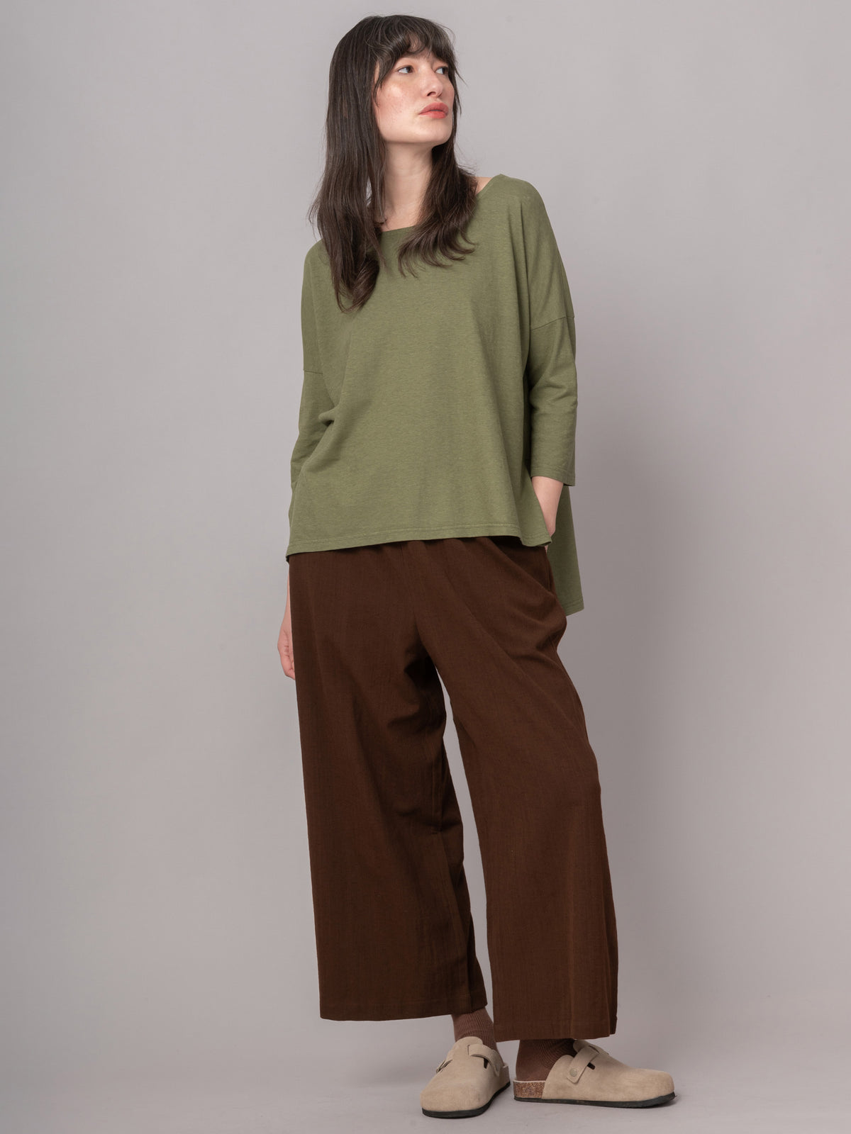 Gaya - Hemp Organic Cotton Cropped Sleeve T-Shirt - Forgotten Tribes