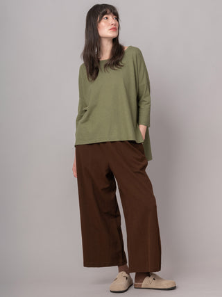 Gaya - Hemp Organic Cotton Cropped Sleeve T-Shirt - Forgotten Tribes