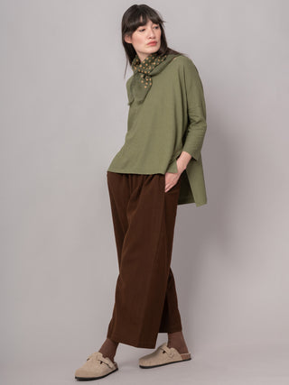 Gaya - Hemp Organic Cotton Cropped Sleeve T-Shirt - Forgotten Tribes