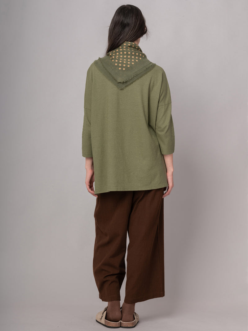 Wool Silk Polka Dot Square Scarf - Forgotten Tribes
