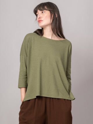 Gaya - Hemp Organic Cotton Cropped Sleeve T-Shirt - Forgotten Tribes