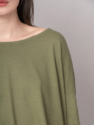 Gaya - Hemp Organic Cotton Cropped Sleeve T-Shirt - Forgotten Tribes