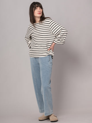 Yasai 2 - Hemp Organic Cotton Wide Sleeve T-shirt - Stripes - Forgotten Tribes