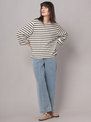 Yasai 2 - Hemp Organic Cotton Wide Sleeve T-shirt - Stripes - Forgotten Tribes