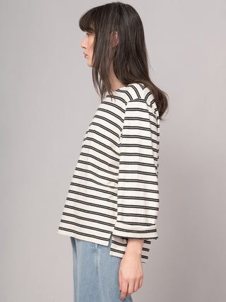 Yasai 2 - Hemp Organic Cotton Wide Sleeve T-shirt - Stripes - Forgotten Tribes