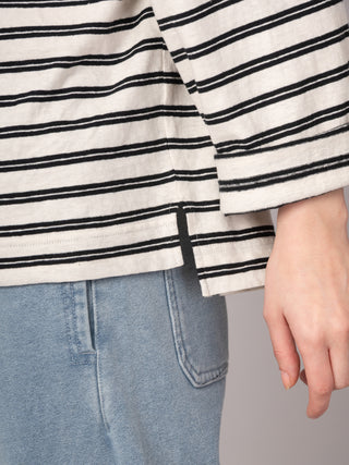 Yasai 2 - Hemp Organic Cotton Wide Sleeve T-shirt - Stripes - Forgotten Tribes