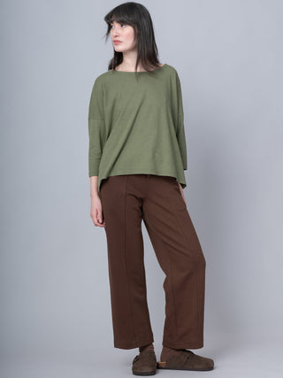 Sable - Cotton Fleece Straight Leg Trousers - Forgotten Tribes
