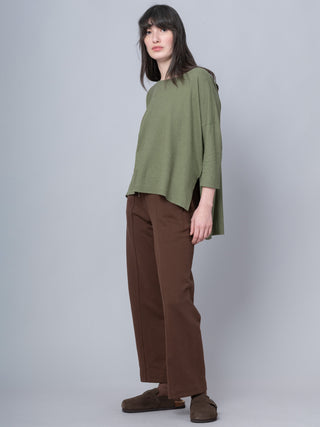 Sable - Cotton Fleece Straight Leg Trousers - Forgotten Tribes