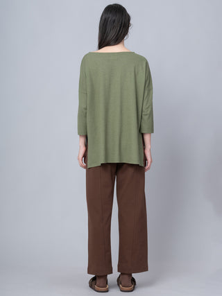 Sable - Cotton Fleece Straight Leg Trousers - Forgotten Tribes