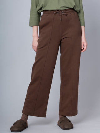 Sable - Cotton Fleece Straight Leg Trousers
