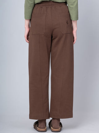 Sable - Cotton Fleece Straight Leg Trousers - Forgotten Tribes