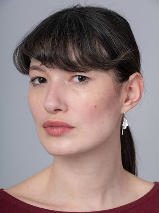 Sterling Silver Hostas Earrings