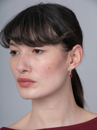 Round Gemstone Drop Earrings - Forgotten Tribes