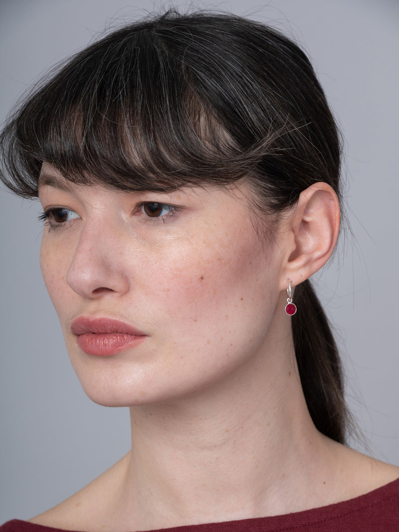 Round Gemstone Drop Earrings - Forgotten Tribes