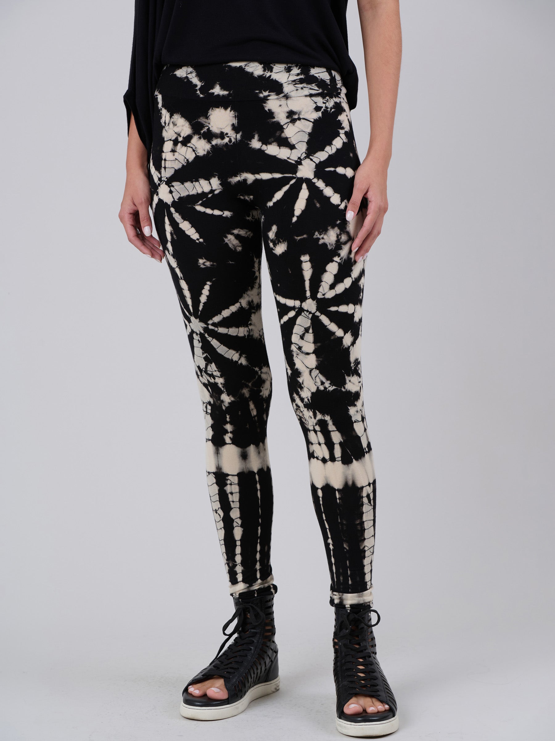 Tie Dye Leggings - Black - Style 1 - Forgotten Tribes