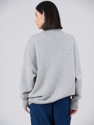 Merino Wool Bamboo Blend Chunky Mock Neck Sweater - Forgotten Tribes
