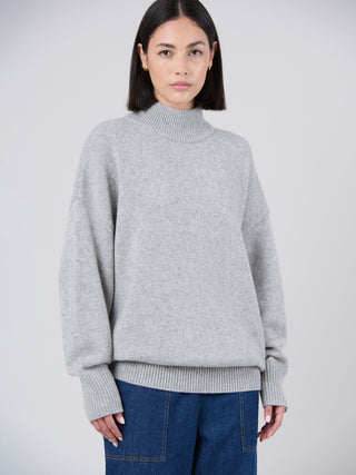 Merino Wool Bamboo Blend Chunky Mock Neck Sweater - Forgotten Tribes