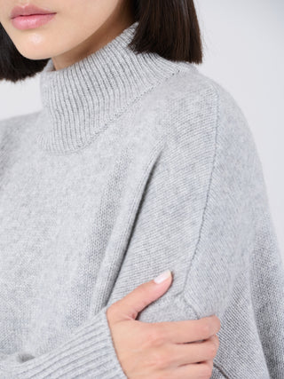 Merino Wool Bamboo Blend Chunky Mock Neck Sweater - Forgotten Tribes