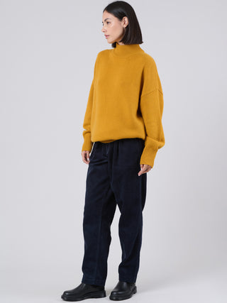 Merino Wool Bamboo Blend Chunky Mock Neck Sweater - Forgotten Tribes