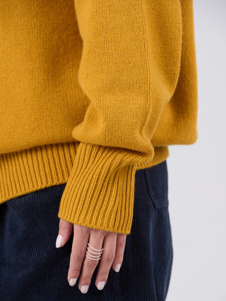 Merino Wool Bamboo Blend Chunky Mock Neck Sweater - Forgotten Tribes