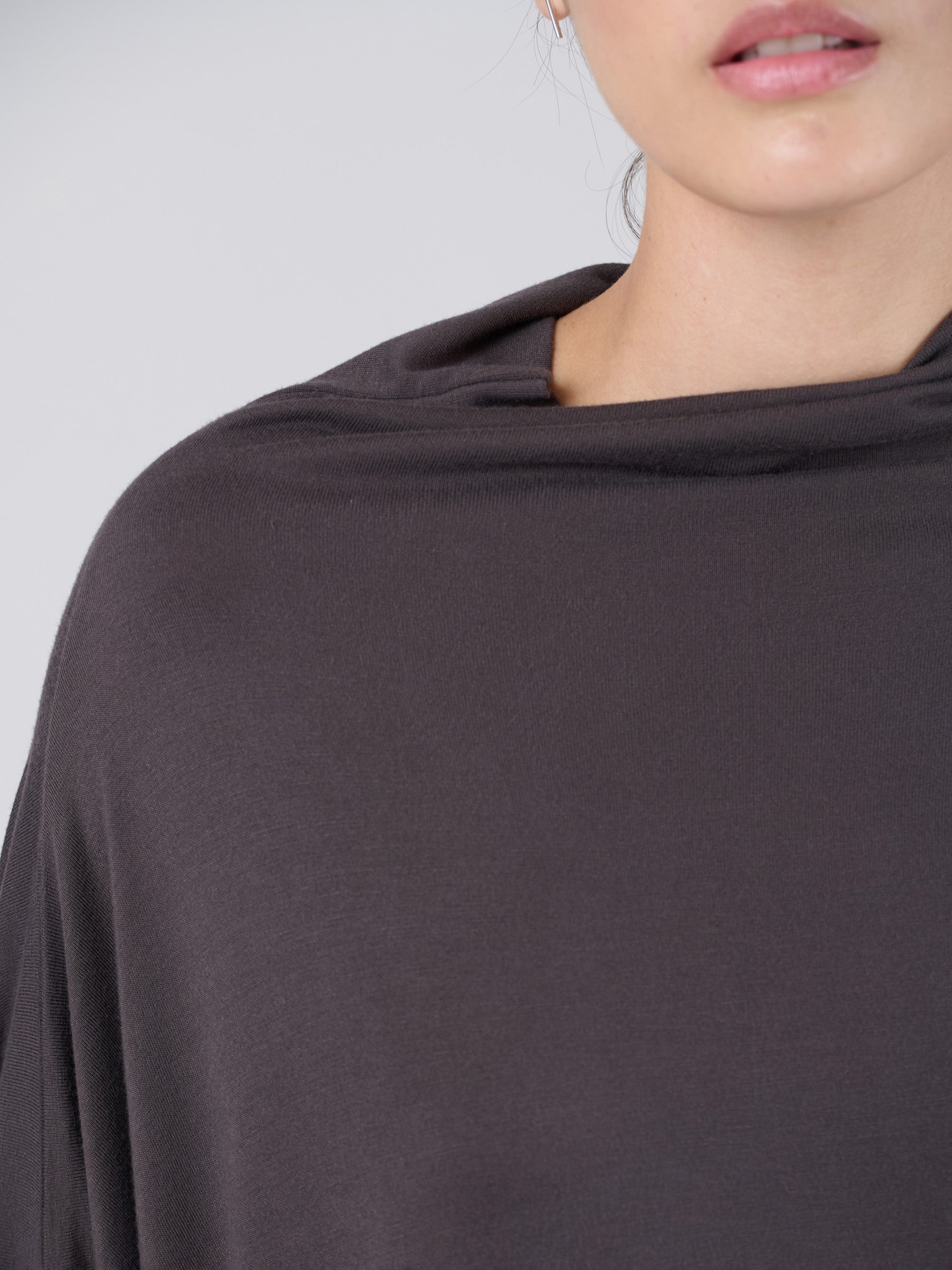 Bamboo Jersey Long Sleeve Roll Neck Tunic - Forgotten Tribes