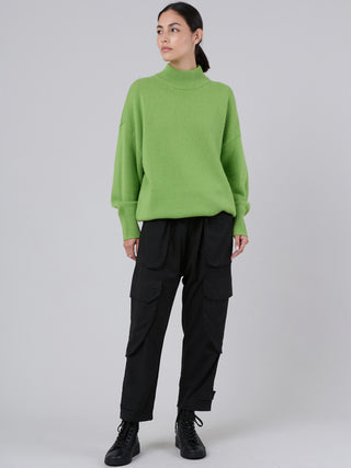 Merino Wool Bamboo Blend Chunky Mock Neck Sweater - Forgotten Tribes