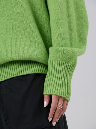 Merino Wool Bamboo Blend Chunky Mock Neck Sweater - Forgotten Tribes