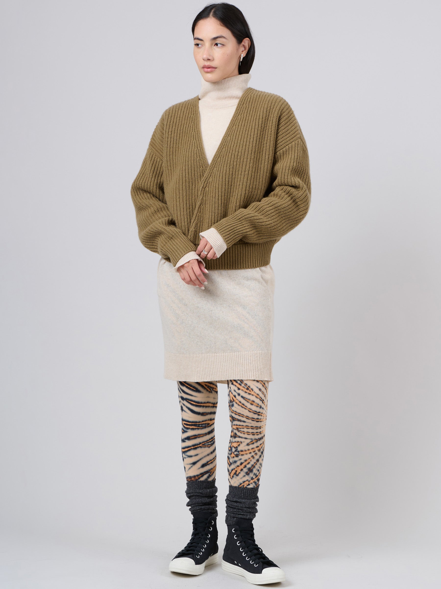 Pure Wool Oversized Turtle Neck Dress - Forgotten Tribes