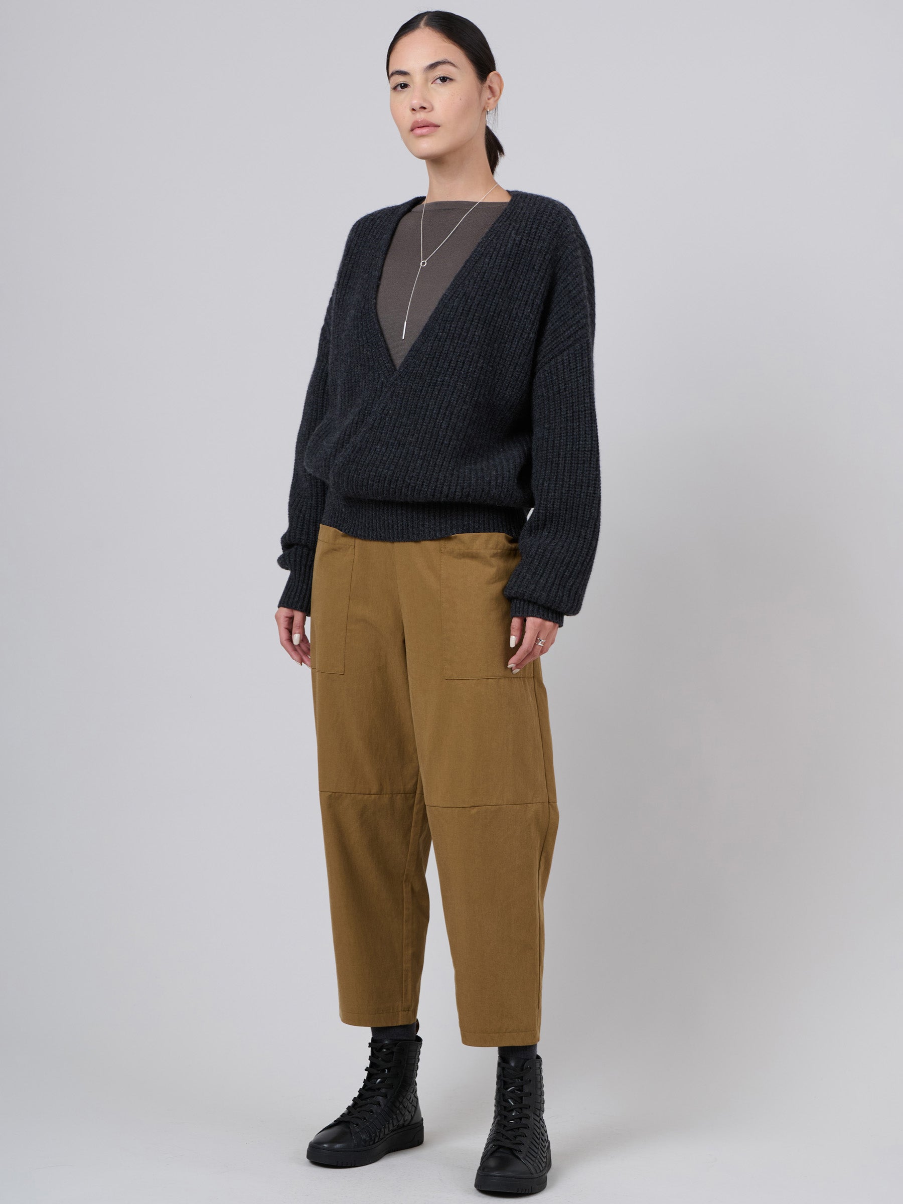 Lightweight Tencel® Cotton Cropped Barrel Leg Trousers - Forgotten Tribes