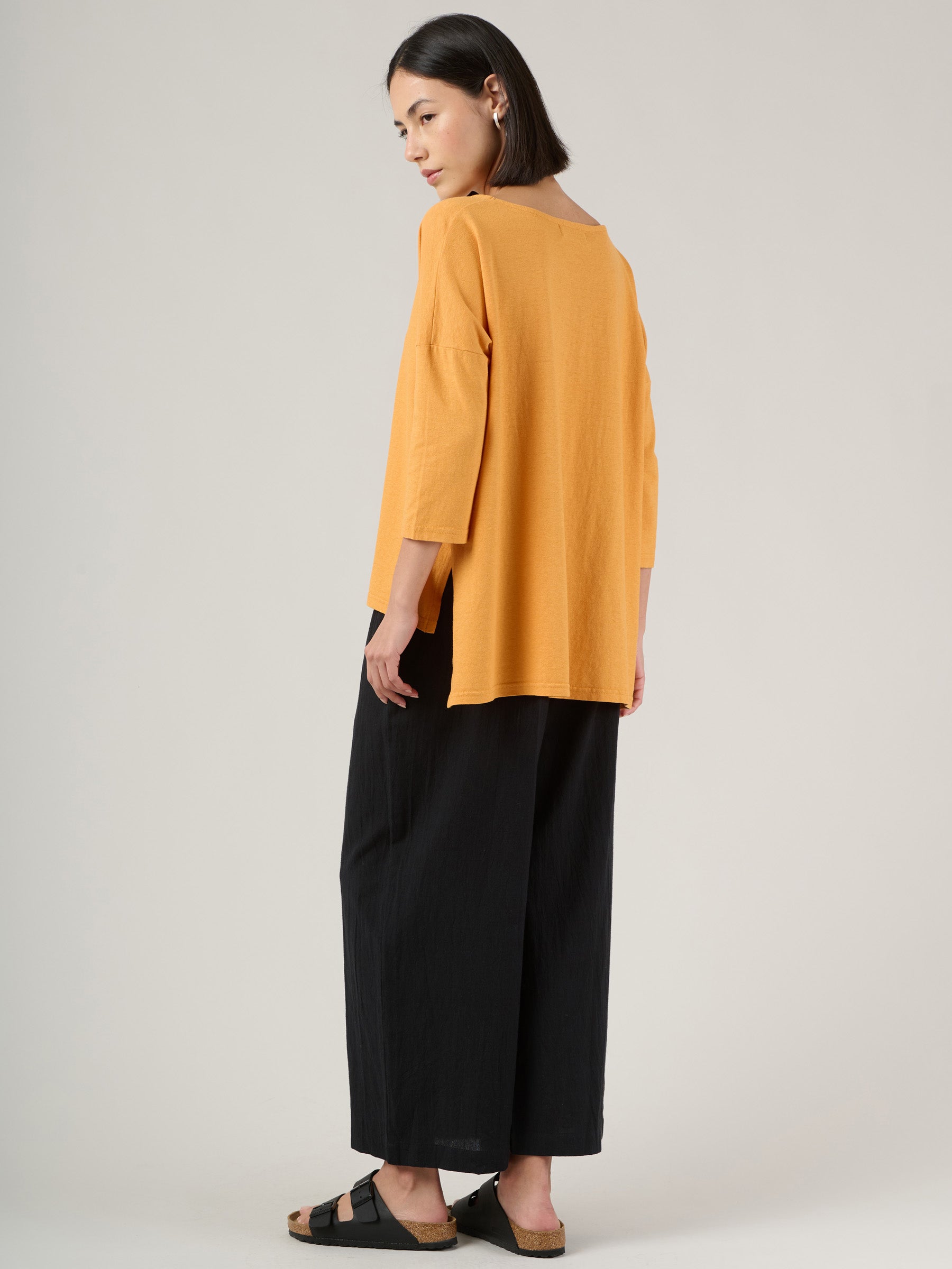Heavyweight Hemp Organic Cotton Cropped Sleeve T-Shirt - Forgotten Tribes
