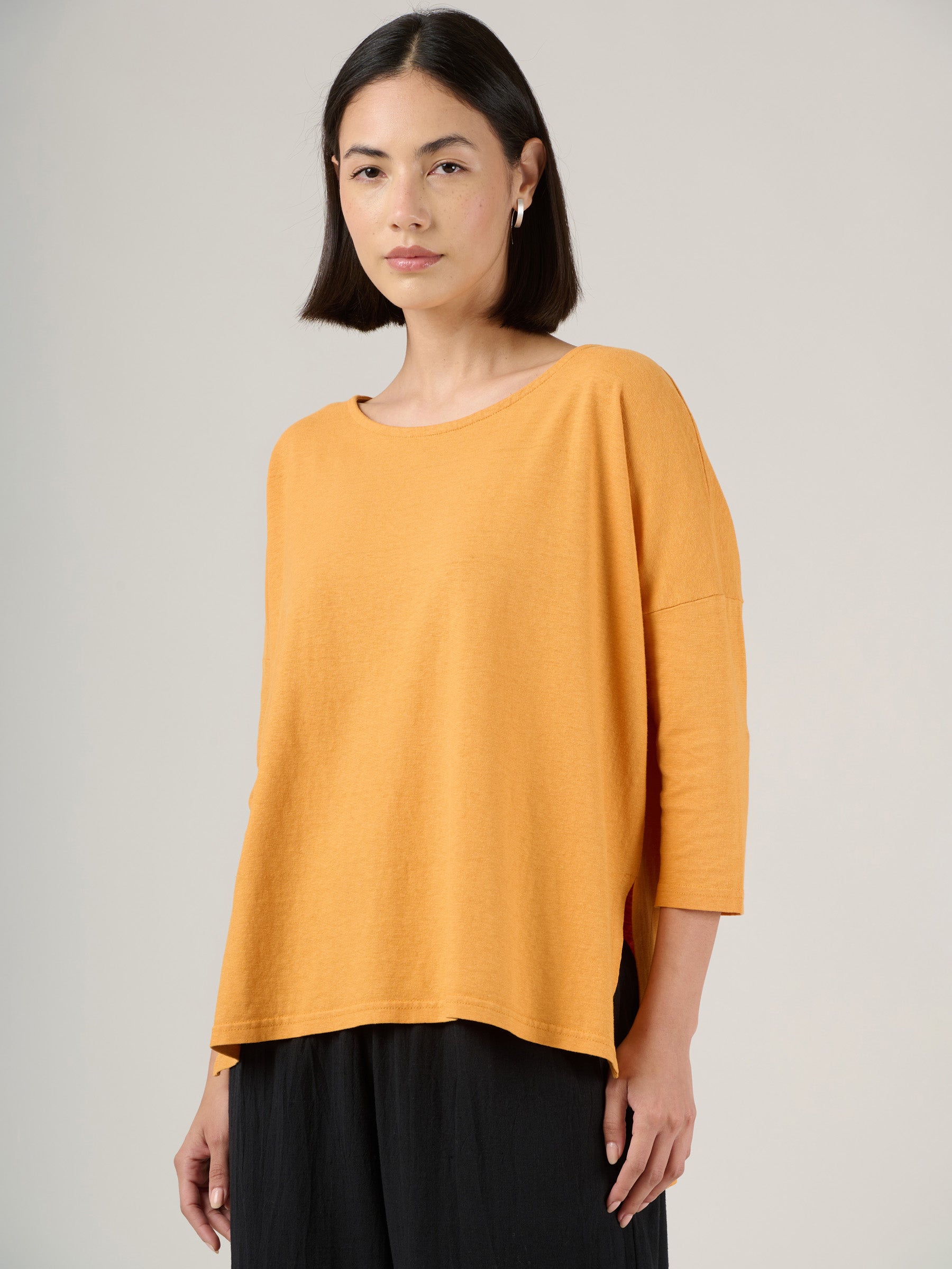 Heavyweight Hemp Organic Cotton Cropped Sleeve T-Shirt - Forgotten Tribes